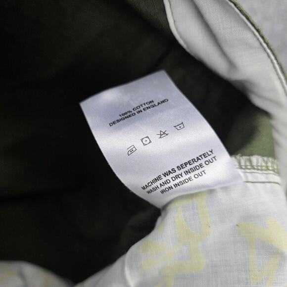 Minus Two Pants Mens Medium Green Cargo Graffiti Streetwear Utility Skate Y2K - Picture 16 of 16